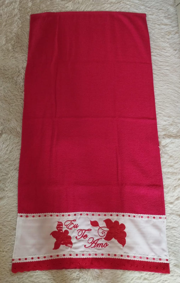 Toalha Bordada- Tam 70cm x1.35m