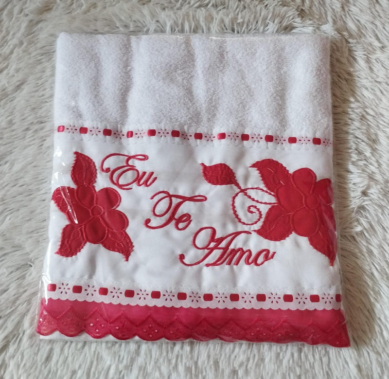 Toalha Bordada- Tam 70cm x1.35m