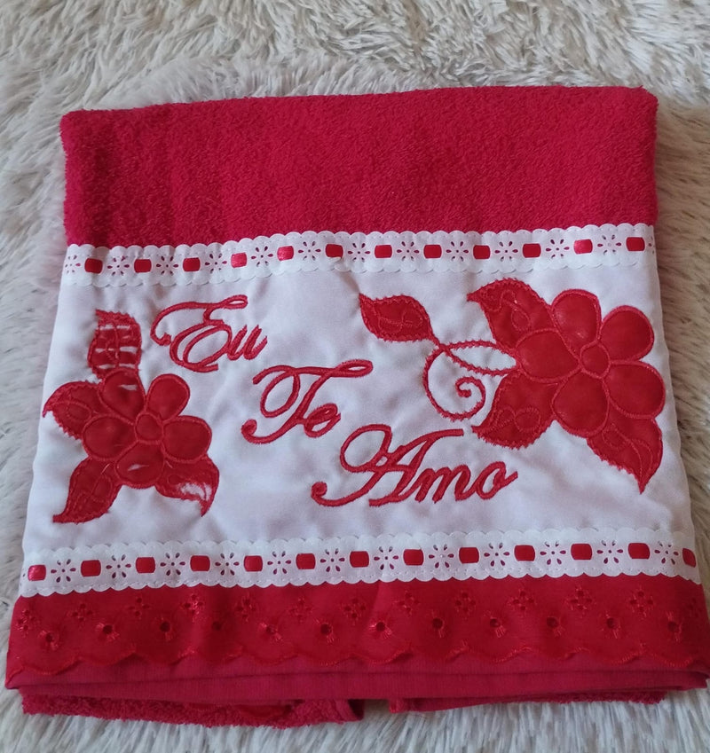 Toalha Bordada- Tam 70cm x1.35m