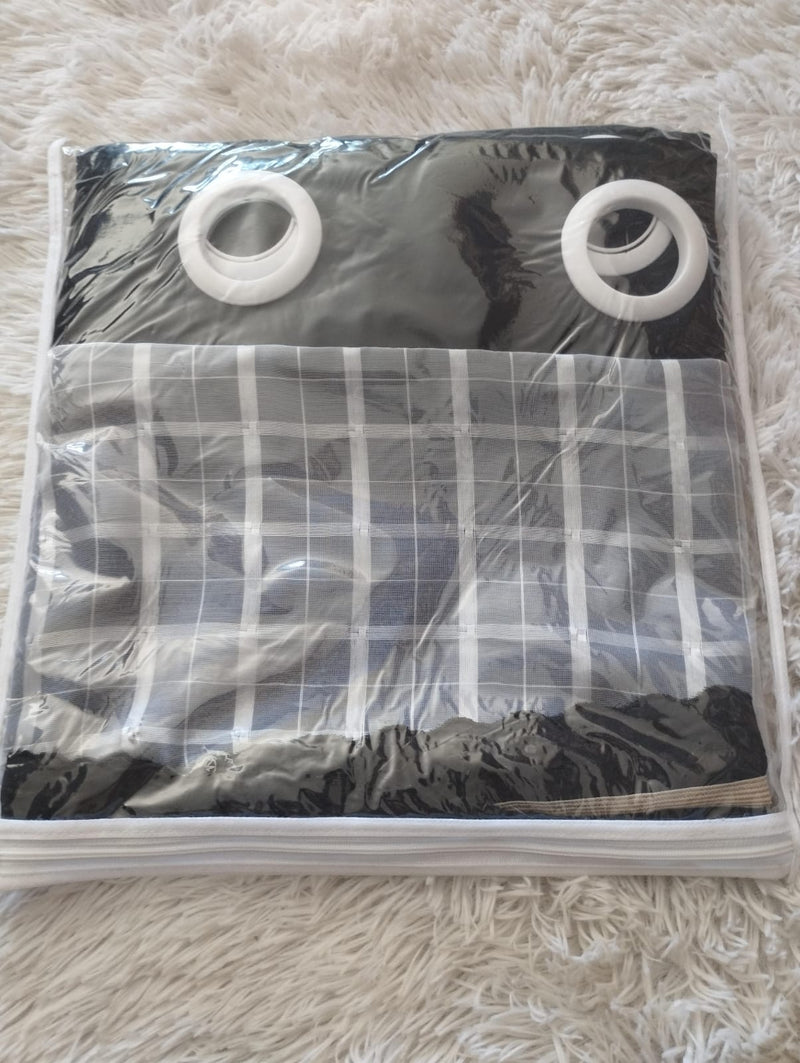 Cortina de Janela Oxford com Babado