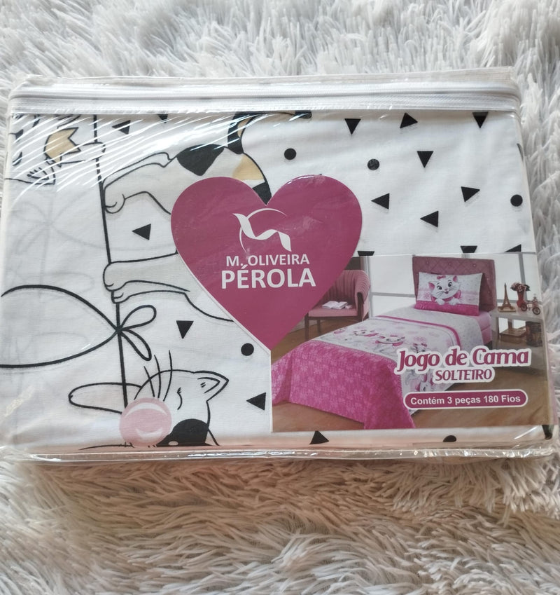 Jogo de Cama Peróla Solteiro- 3pcs