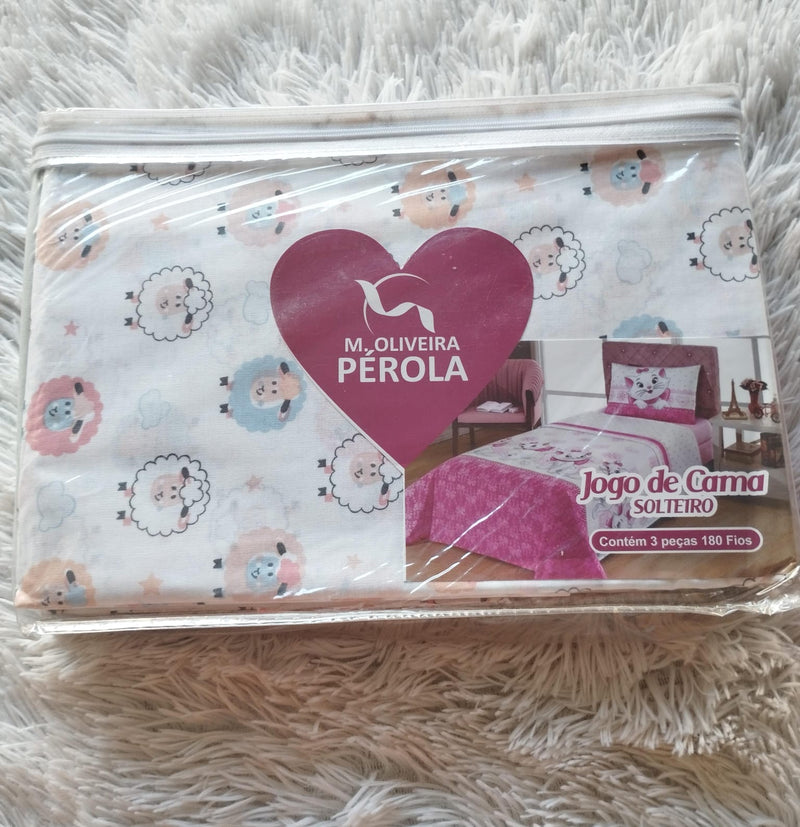 Jogo de Cama Peróla Solteiro- 3pcs