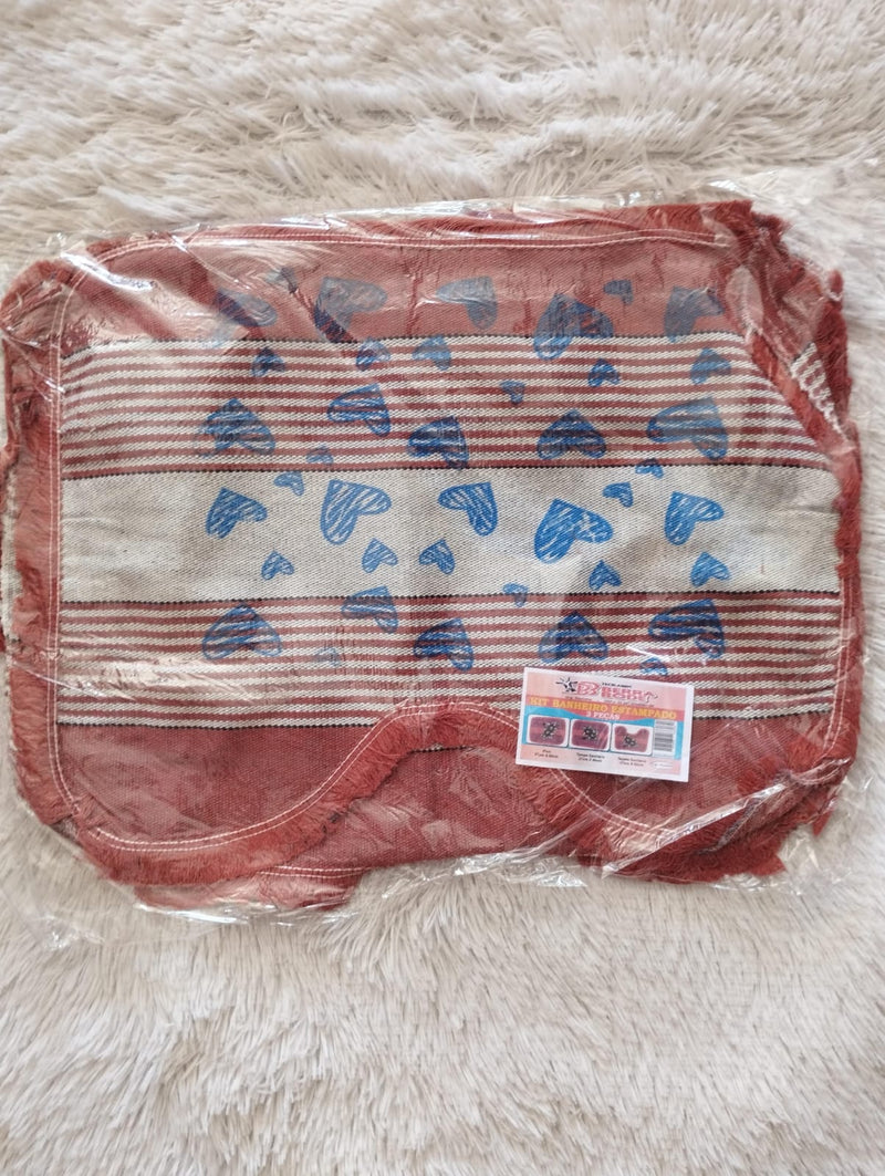 Jogo de Banheiro Pintado- 3 pcs