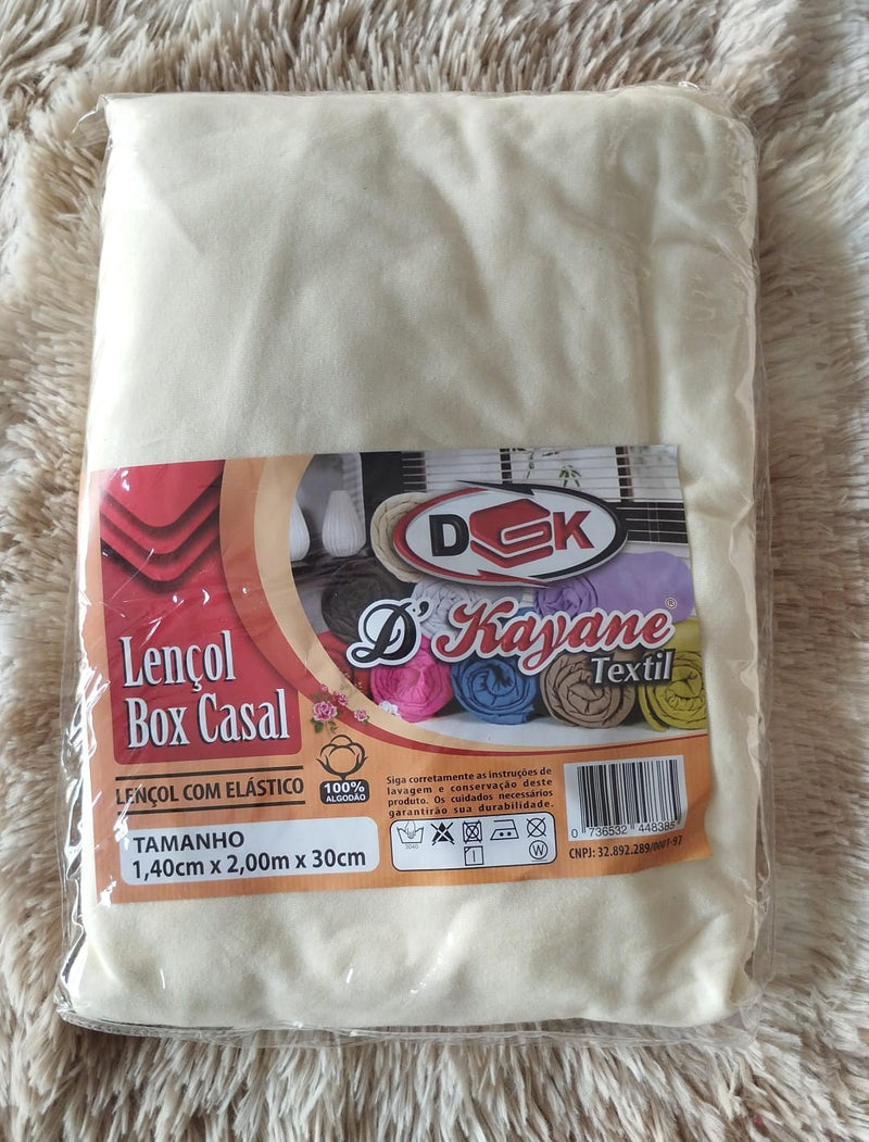 Lençol De Elástico Box Casal