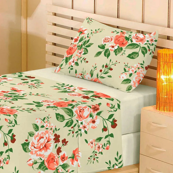 Jogo de Cama Encanto Solteiro em Poliester- 2pcs